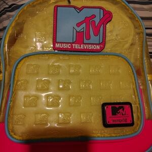 Loungefly Neon Pink and Yellow Backpack